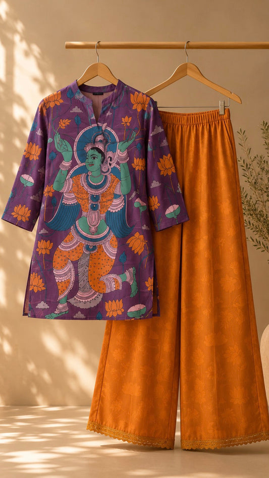 Divine Lotus Printed Co-Ord Set