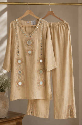 Celeste Mirror Embroidered Kurta Set